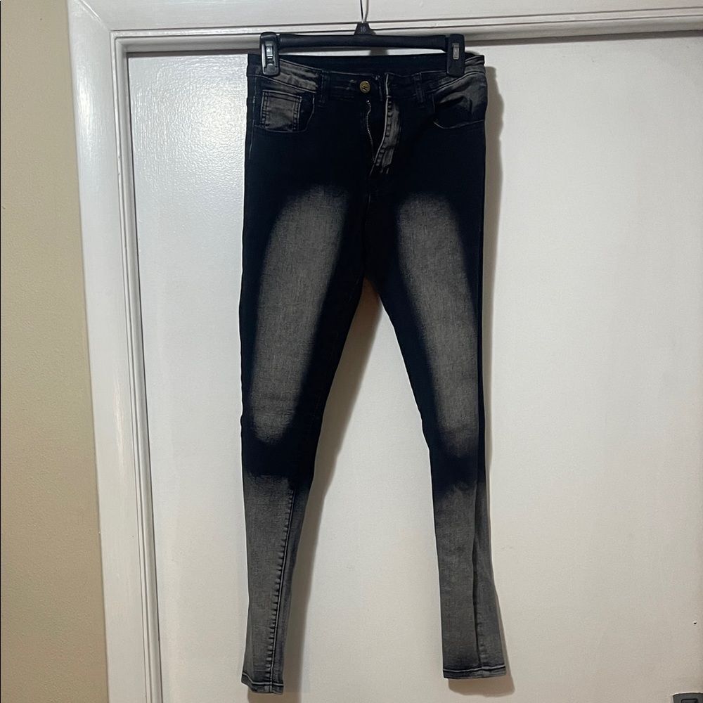 Stylish Black and Gray Ombre Jeans size 28